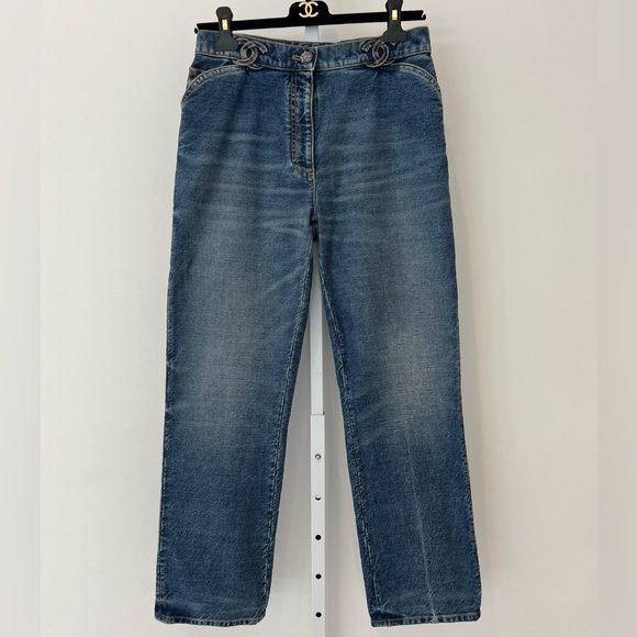 CHANEL 24S RUNWAY CC BLUE JEANS SIZE FR 36 / US 4 NWTS! - Picture 4 of 17